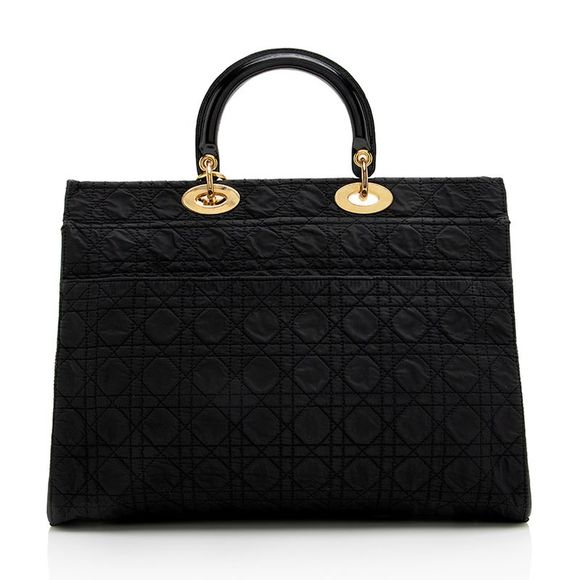 Dior Vintage Nylon Lady Dior Fold Over Large Satchel - Picture 3 of 15